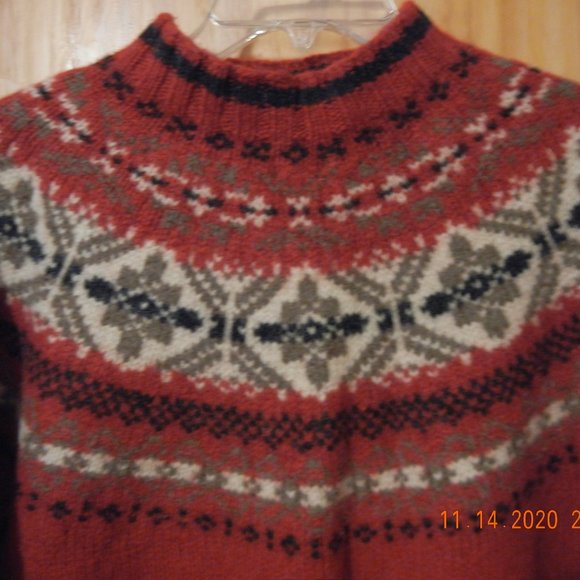 Vintage Fair Isle Ski Casual Work Sweater sz L (wsw27) - Picture 4 of 11